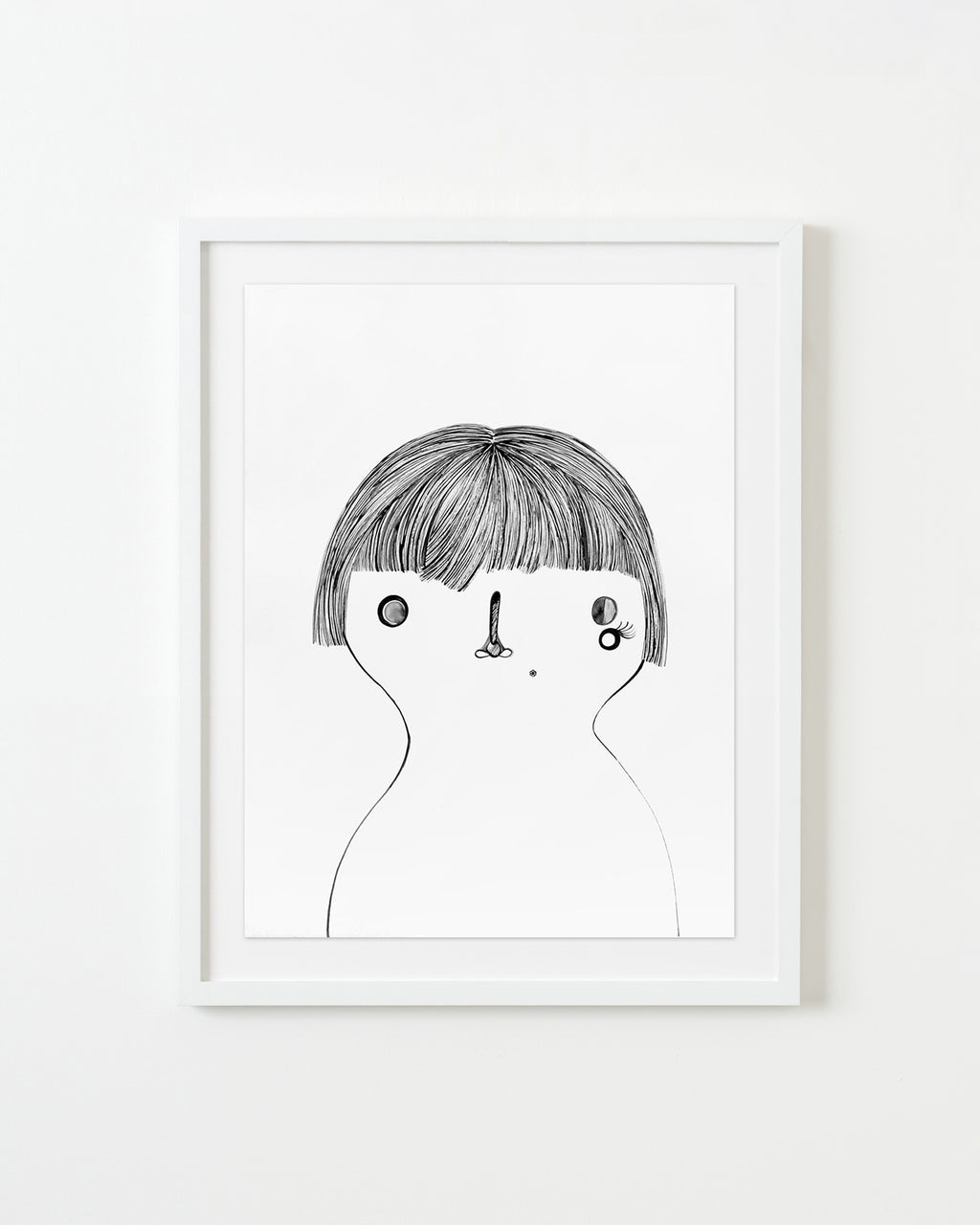Drawing by Rebeca Raney titled "Hair Drawing #08" - 1.
