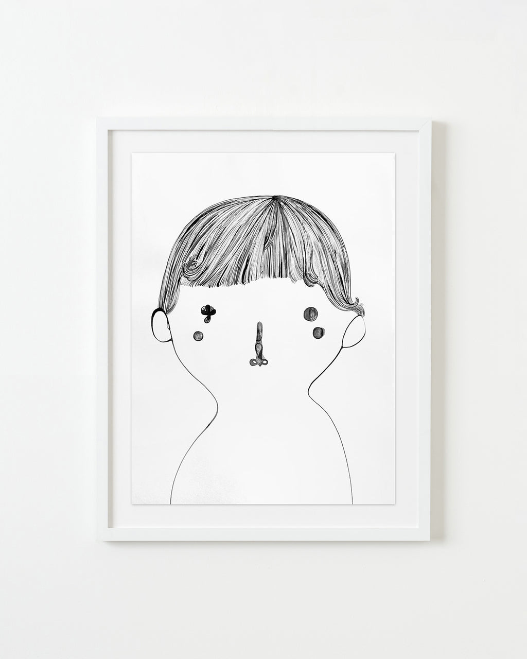 Drawing by Rebeca Raney titled "Hair Drawing #10" - 1.