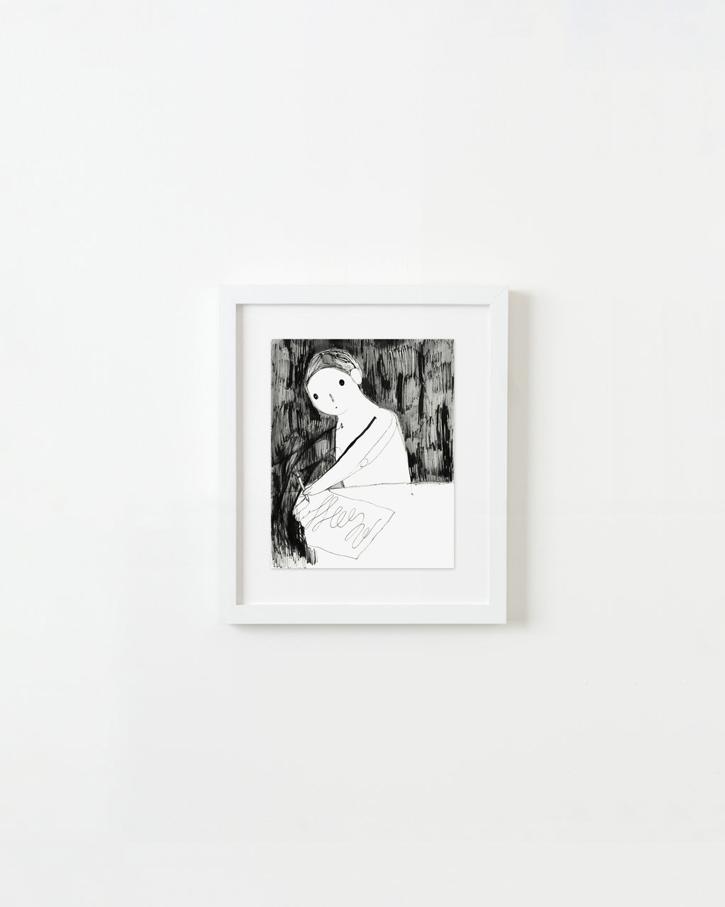 Painting by Rebeca Raney titled "Writing in the Shadows" - 1.