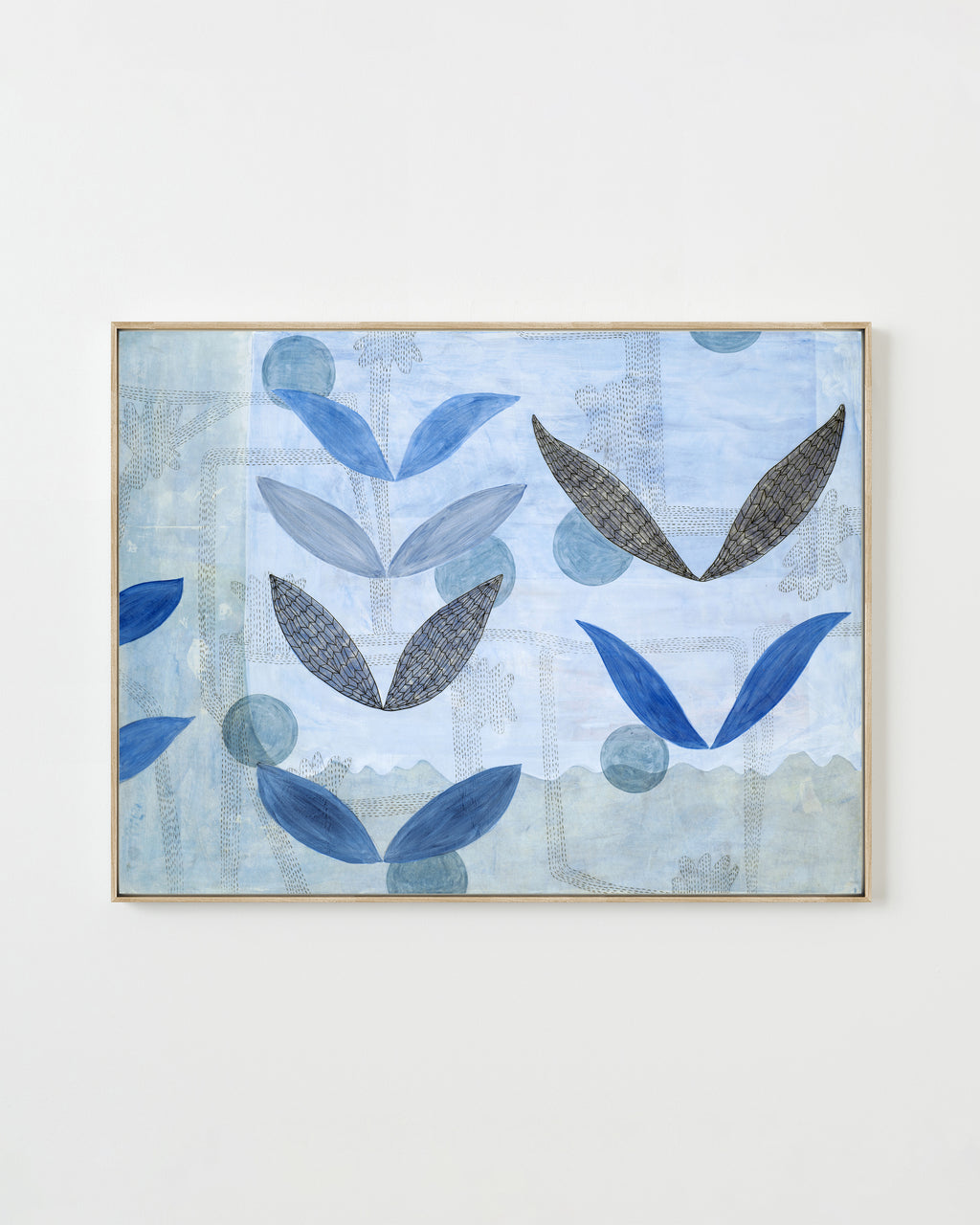 Painting by Lydia Bassis titled "Pond, Shore Stretch" - 1.