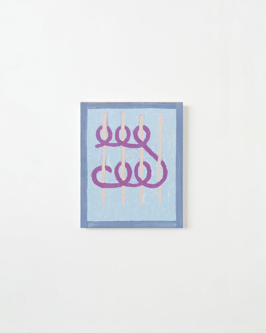 Painting by Aschely Vaughan Cone titled "Soumak III, Magenta Thread" - 1.