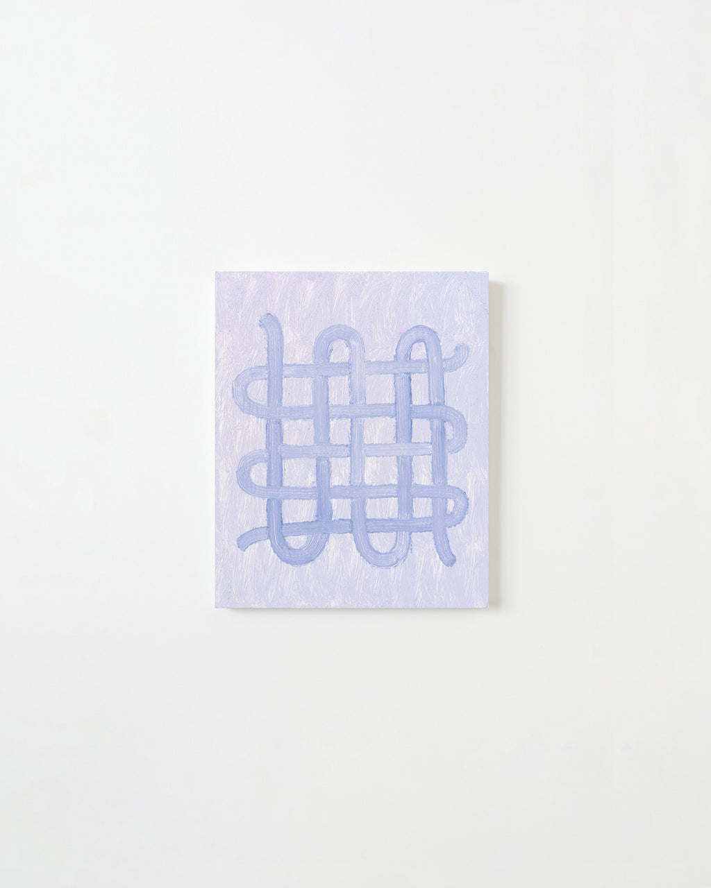 Painting by Aschely Vaughan Cone titled "Tabby Weave III, Blue on Blue" - 1.