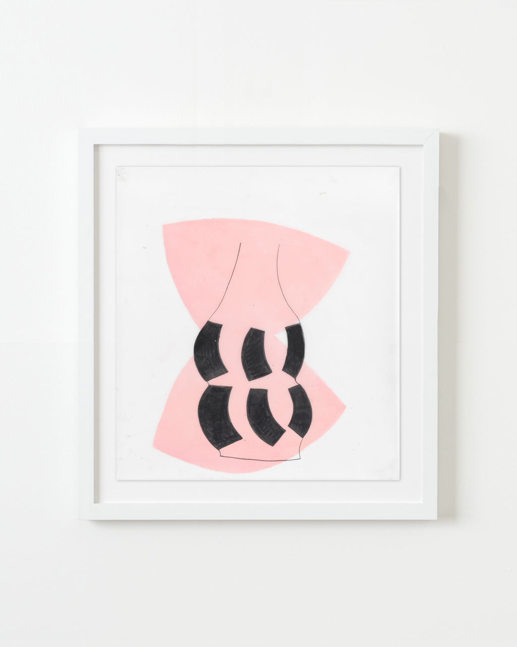 Drawing by Vicki Sher titled "Spring Formal (Pink-hourglass)" - 1.