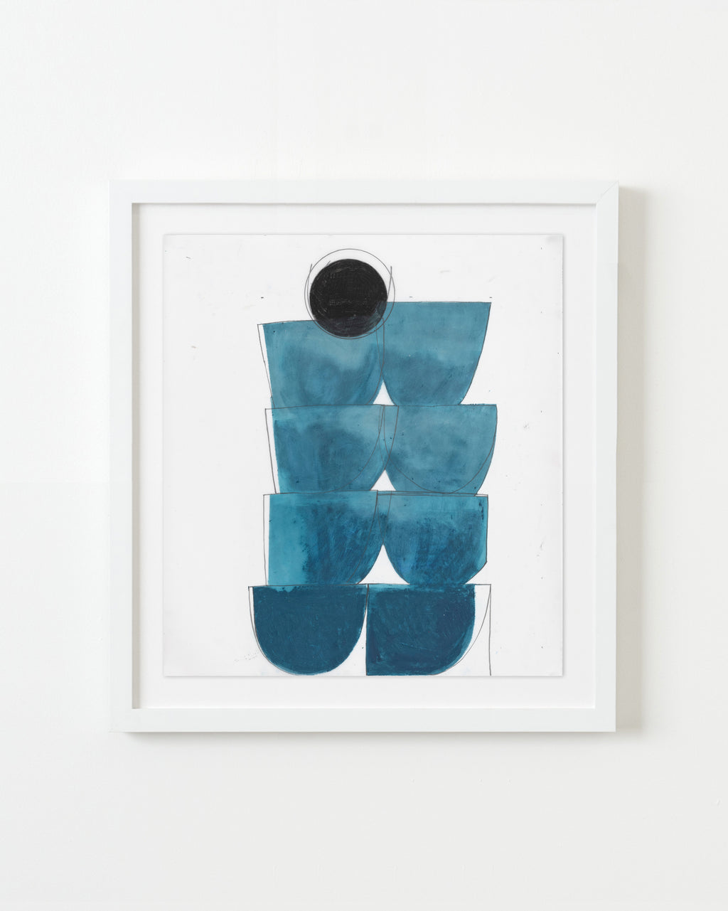 Drawing by Vicki Sher titled "Spring Formal (Indigo)" - 1.