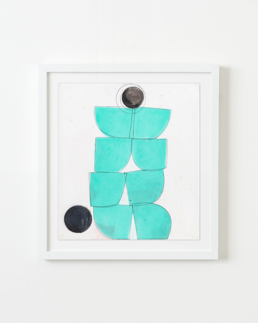 Drawing by Vicki Sher titled "Spring Formal (Teal)" - 1.