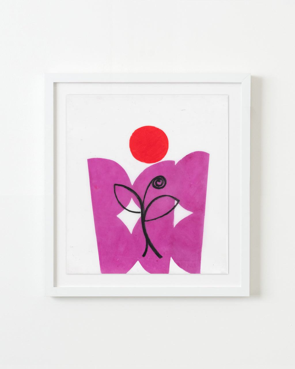 Drawing by Vicki Sher titled "Spring Formal (Purple)" - 1.