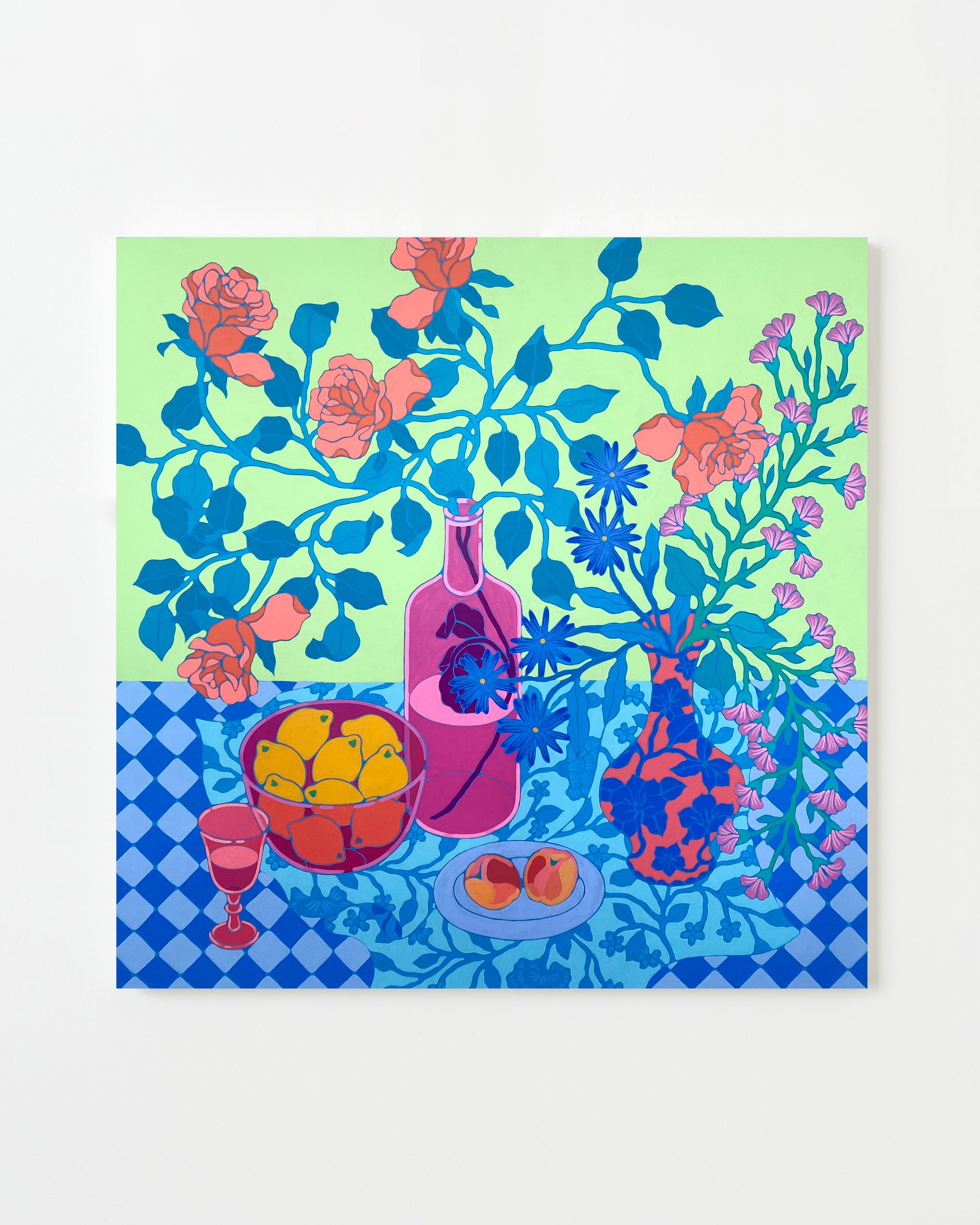 Pink Vase with Roses Sarah Ingraham Buy Original Art Online