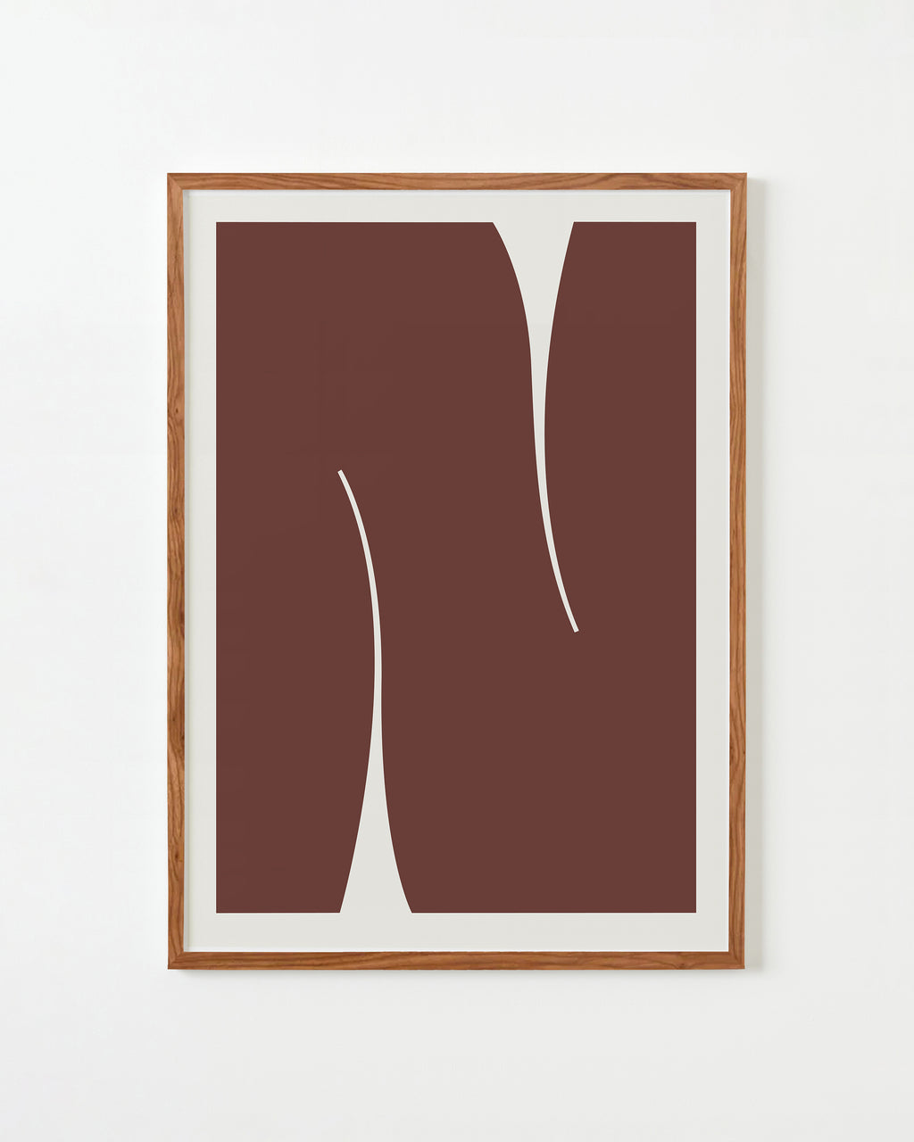 Print by Caroline Walls titled "Silhouette IV (Warm Rust)" - 1.