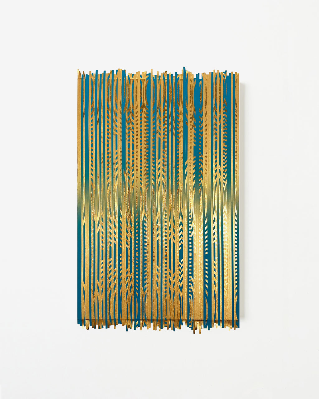 Mixed Media by Lisa Hunt titled "Ombré Coils Collage" - 1.