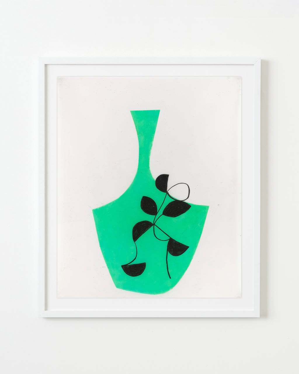 Drawing by Vicki Sher titled "VS LSF (Green/Black)" - 1.