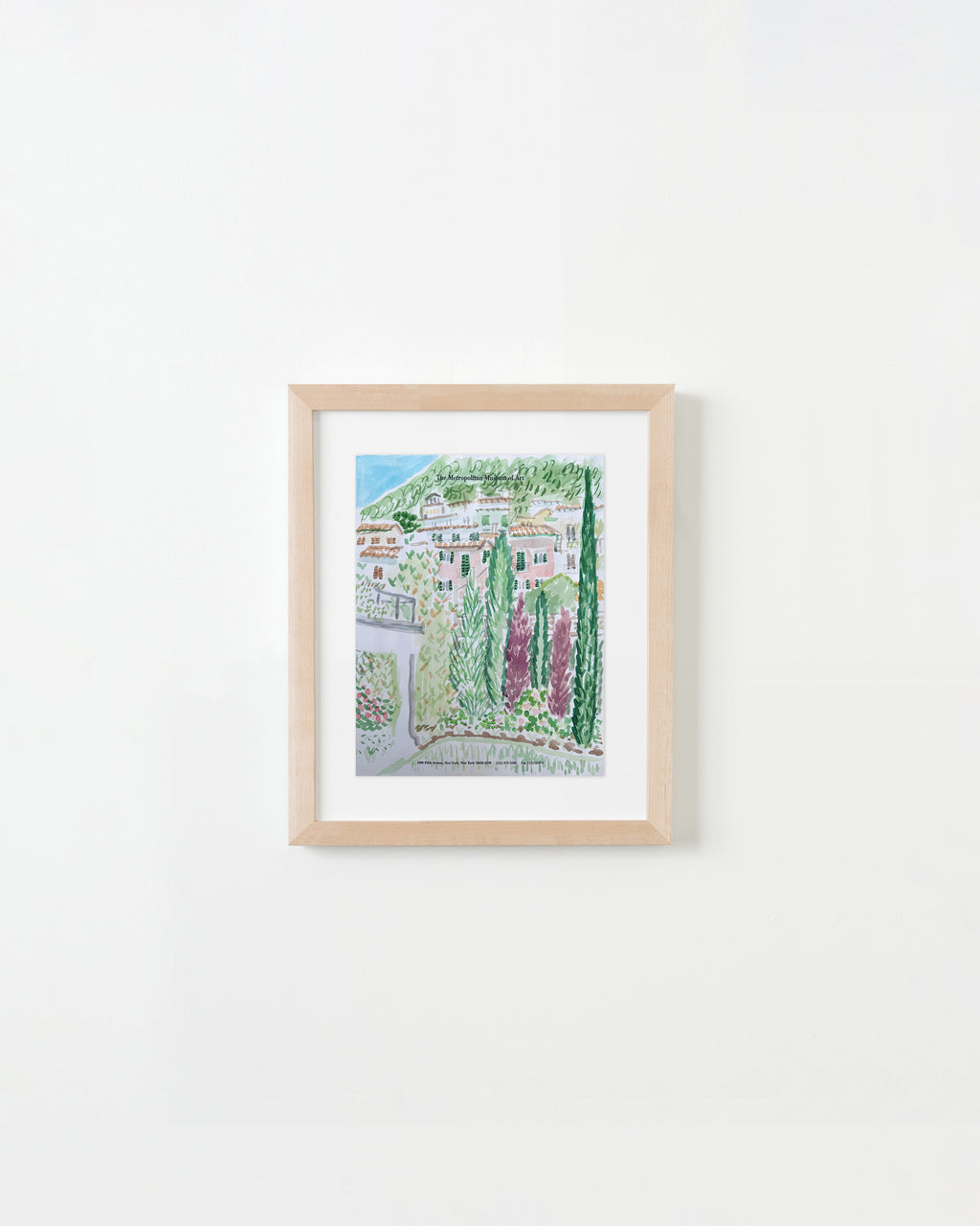 Painting by David Rhoads titled "Backyard Garden, Lake Como" - 1.