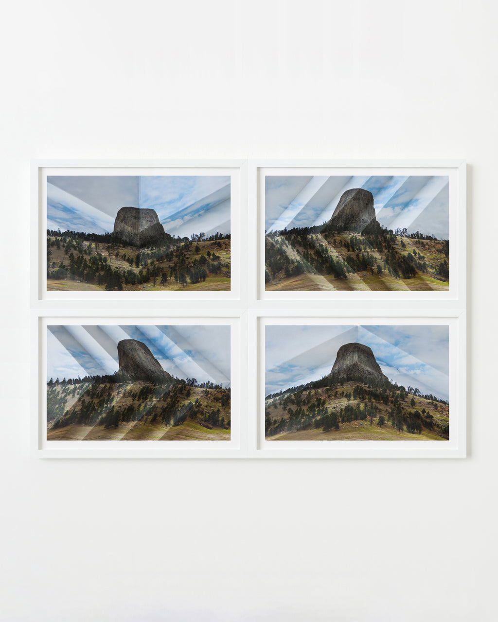 Photography by Millee Tibbs titled "Mountains + Valleys (Devils Tower, Tetraptych)" - 1.
