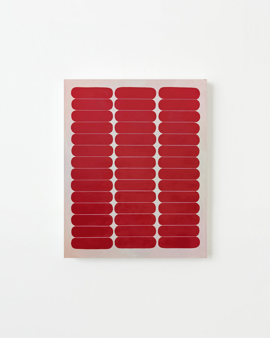 Painting by Arielle Zamora titled "Red Commandments" - 1.