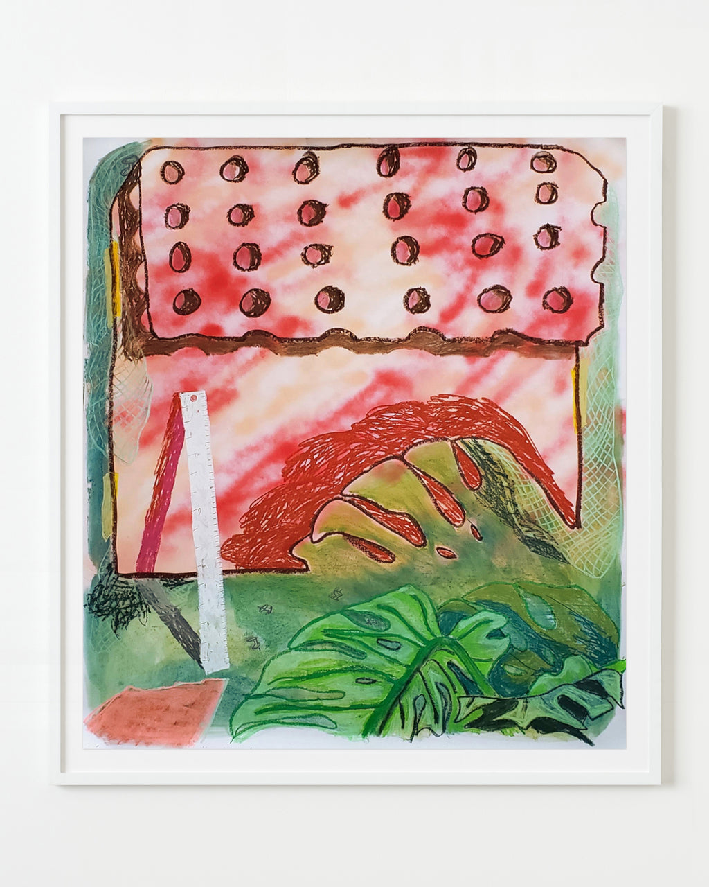 Drawing by Nina Bellucci titled "Between two endings / I land, just to pick up and / start over again" - 1.