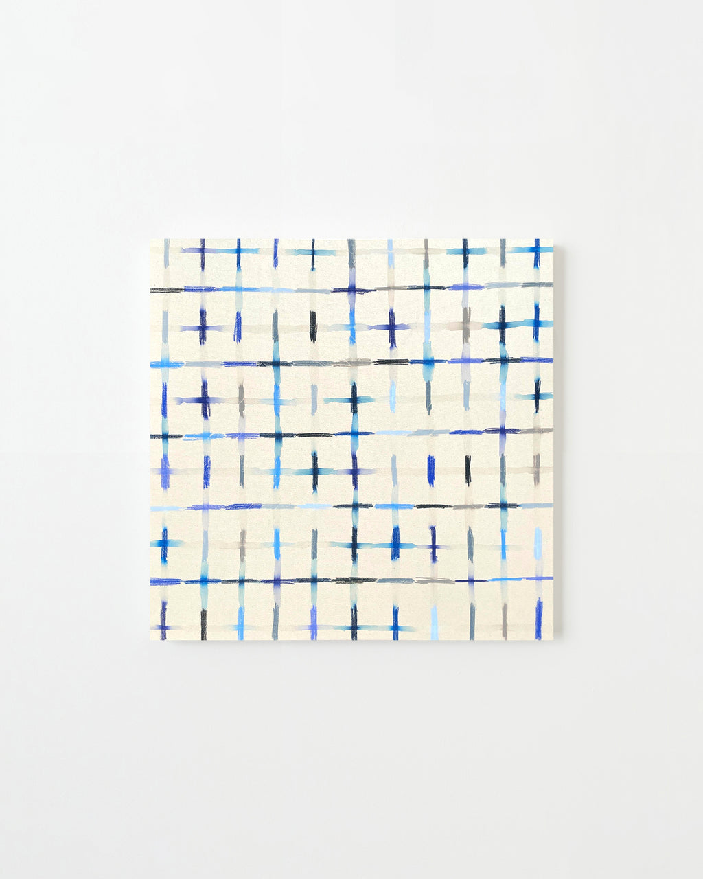 Painting by Devon Reina titled "Tick Tock in Blue" - 1.
