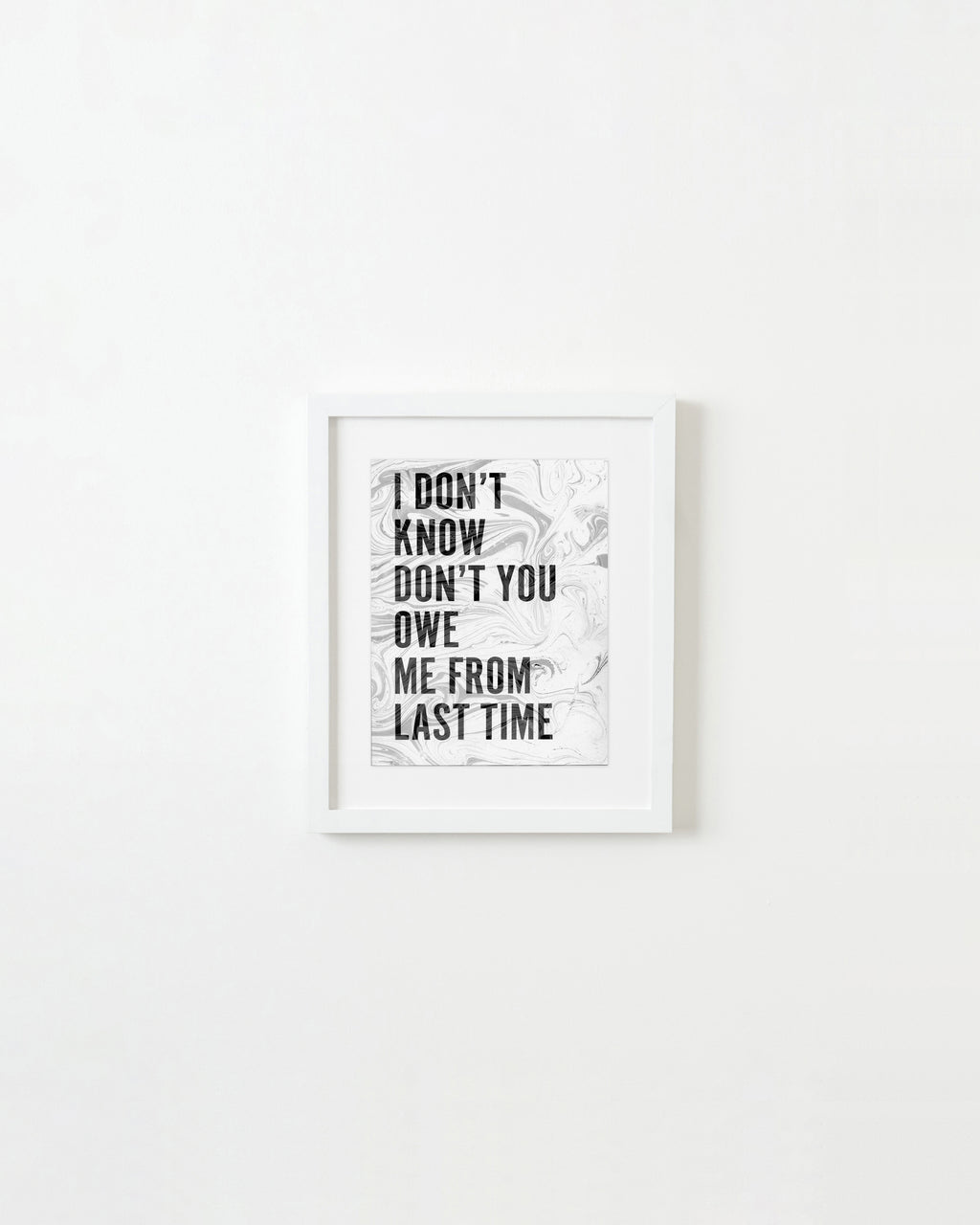 Painting by Ben Skinner titled "I Don't Know Don't You Owe Me From Last Time" - 1.