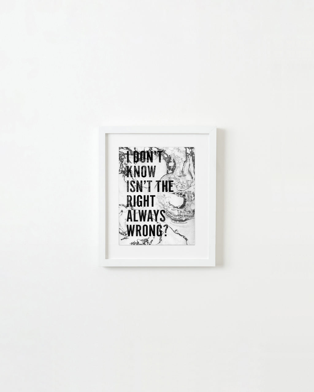Painting by Ben Skinner titled "I Don't Know Isn't The Right Always Wrong?" - 1.