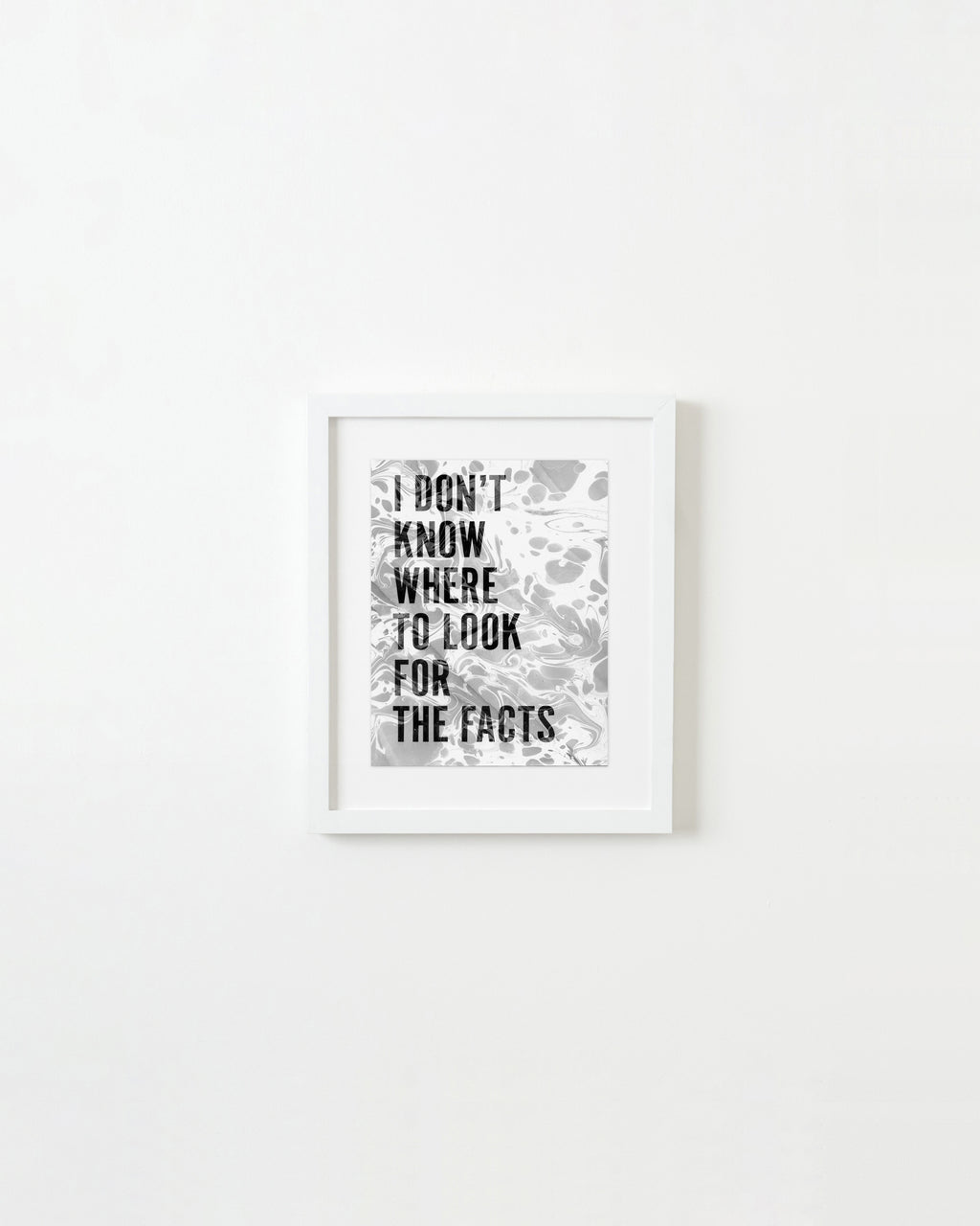 Painting by Ben Skinner titled "I Don't Know Where To Look For The Facts" - 1.