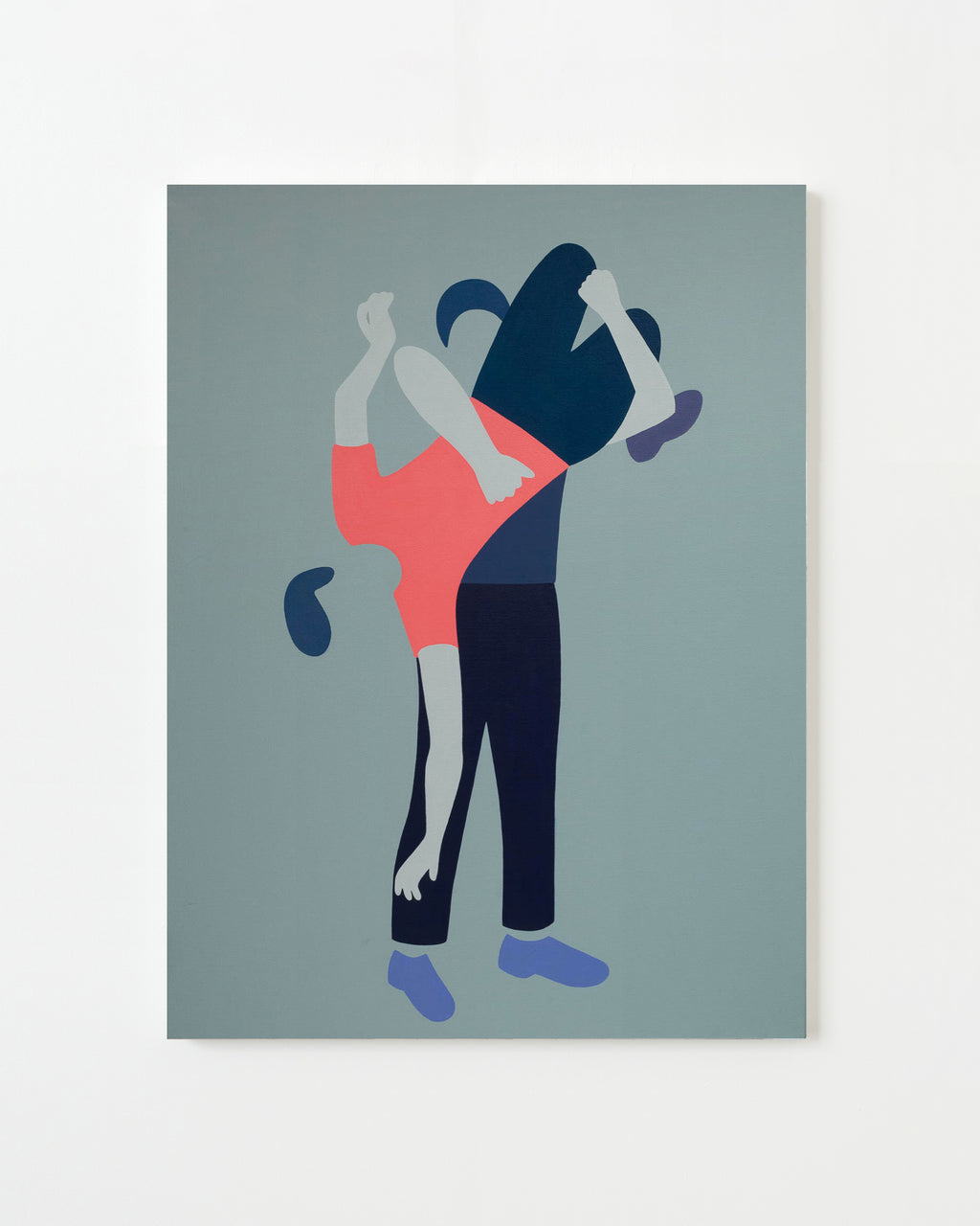 Painting by Dana Bell titled "Holding One Upside Down" - 1.