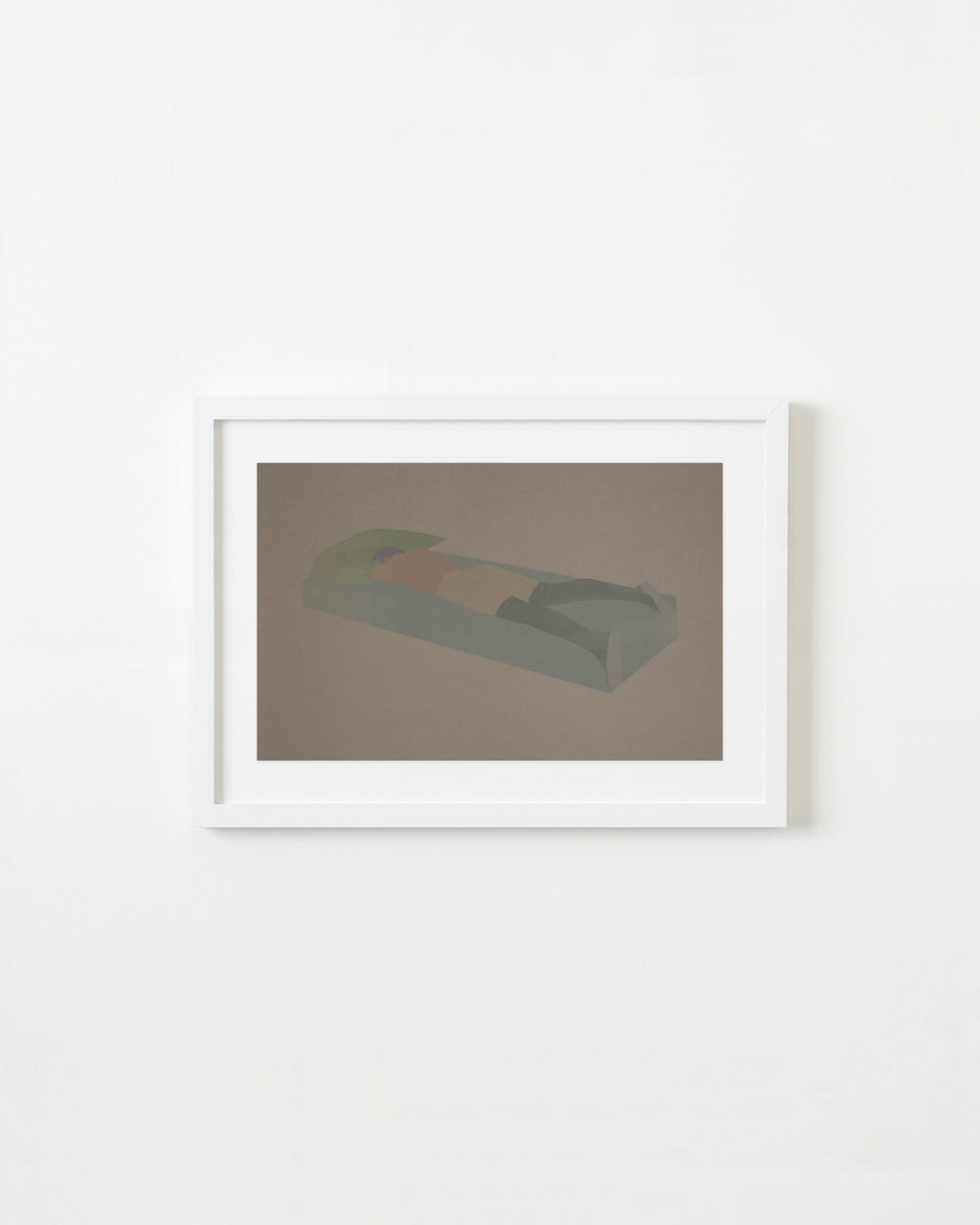 Print by Dana Bell titled "Sleeping Face Down to the Left" - 1.