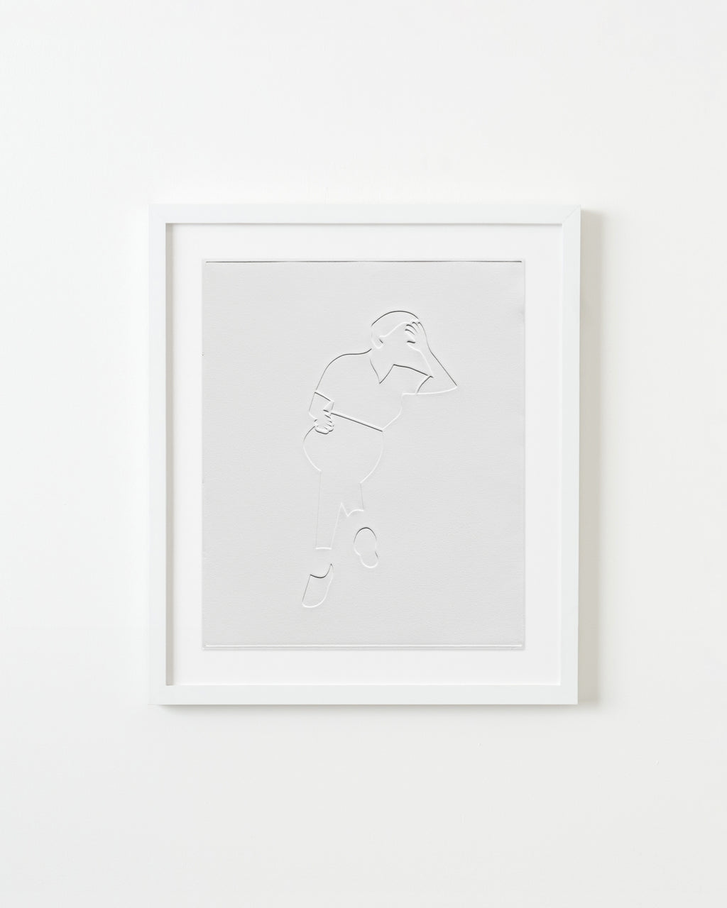Print by Dana Bell titled "Cross Legged, Hand on Head" - 1.