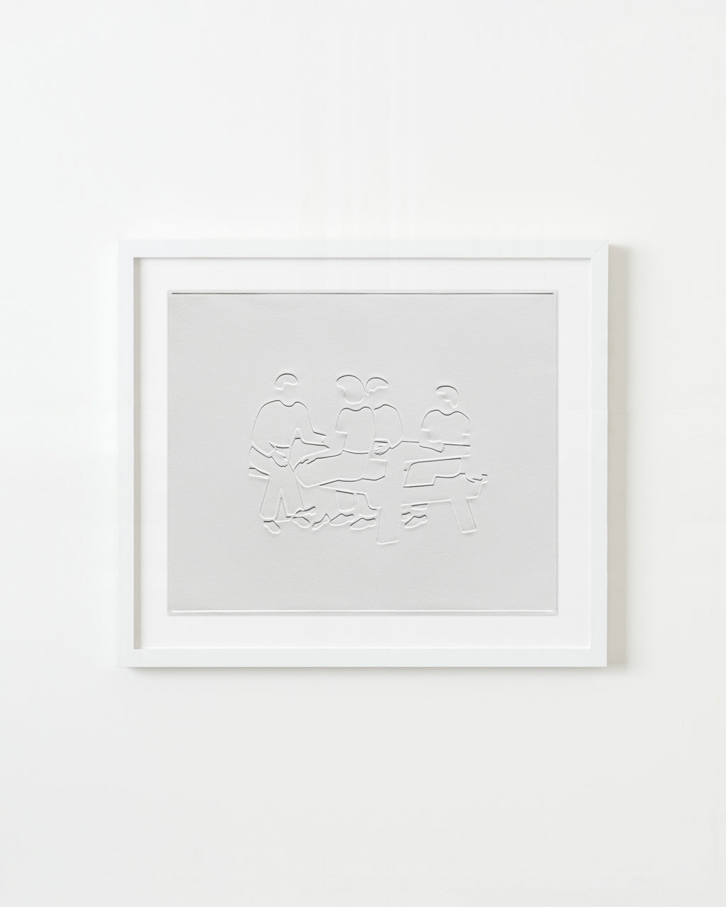 Print by Dana Bell titled "Four at Picnic Table" - 1.