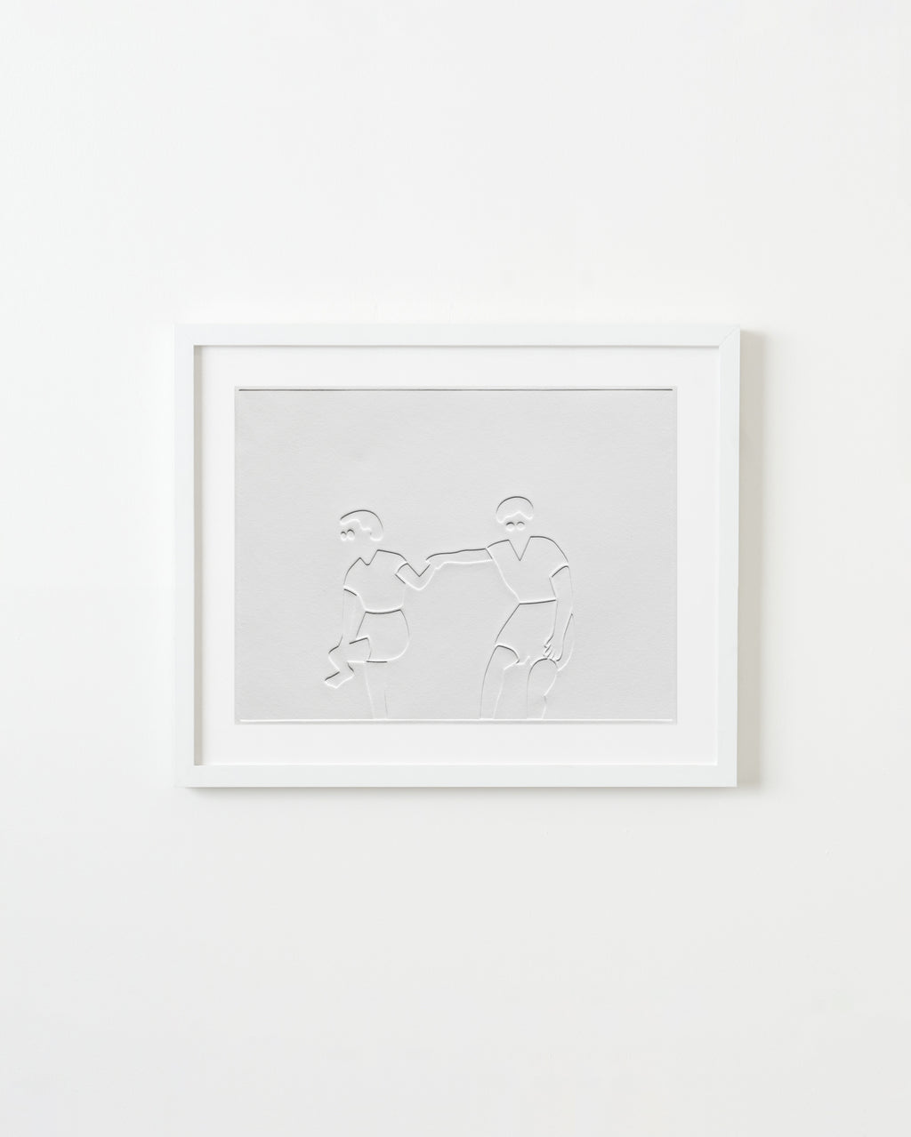 Print by Dana Bell titled "Holding Hands, Standing in Water" - 1.
