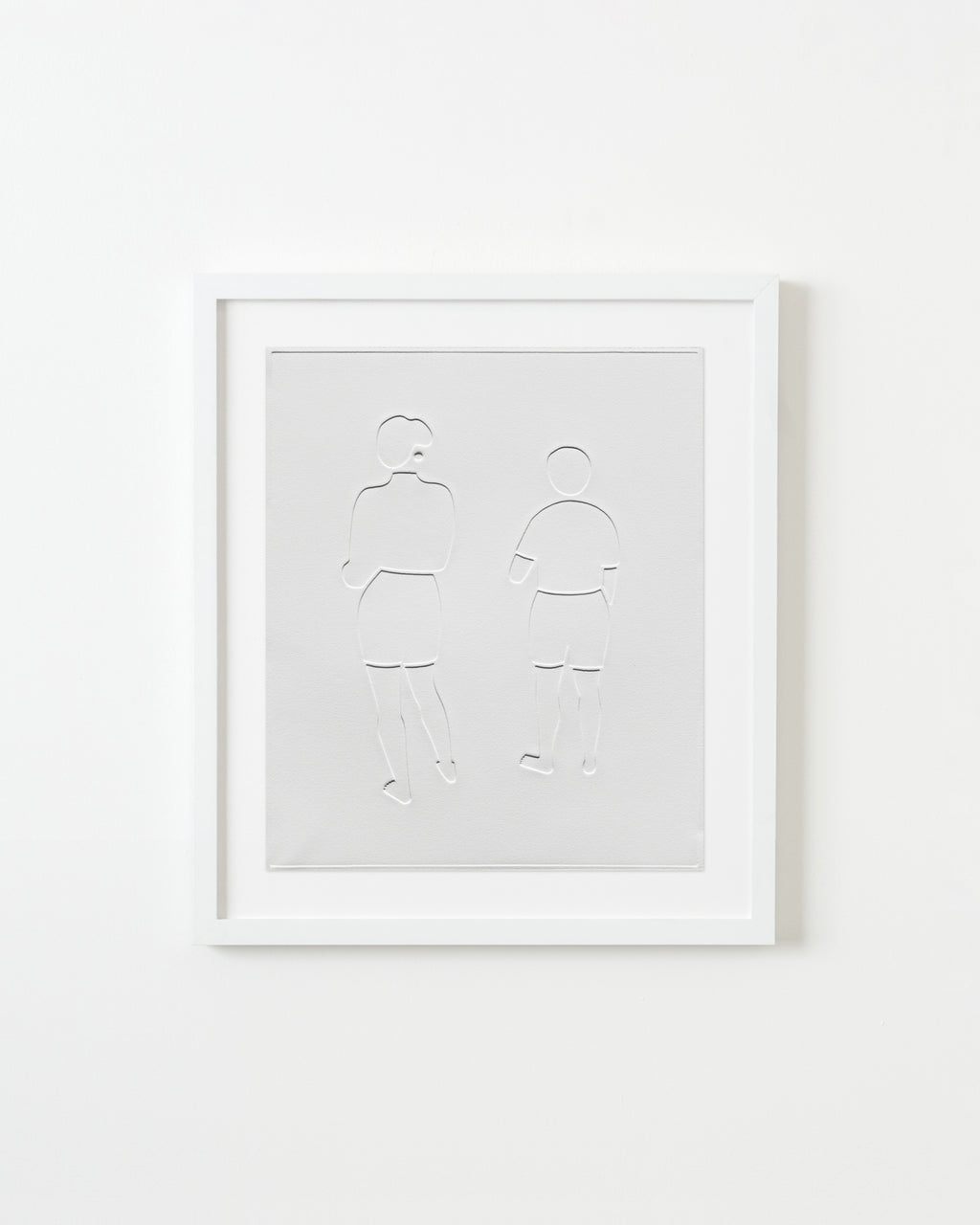 Print by Dana Bell titled "Two From Behind, One looks Toward the Other" - 1.