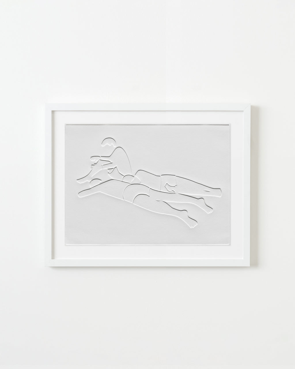 Print by Dana Bell titled "Two Lay Down, One Sits" - 1.
