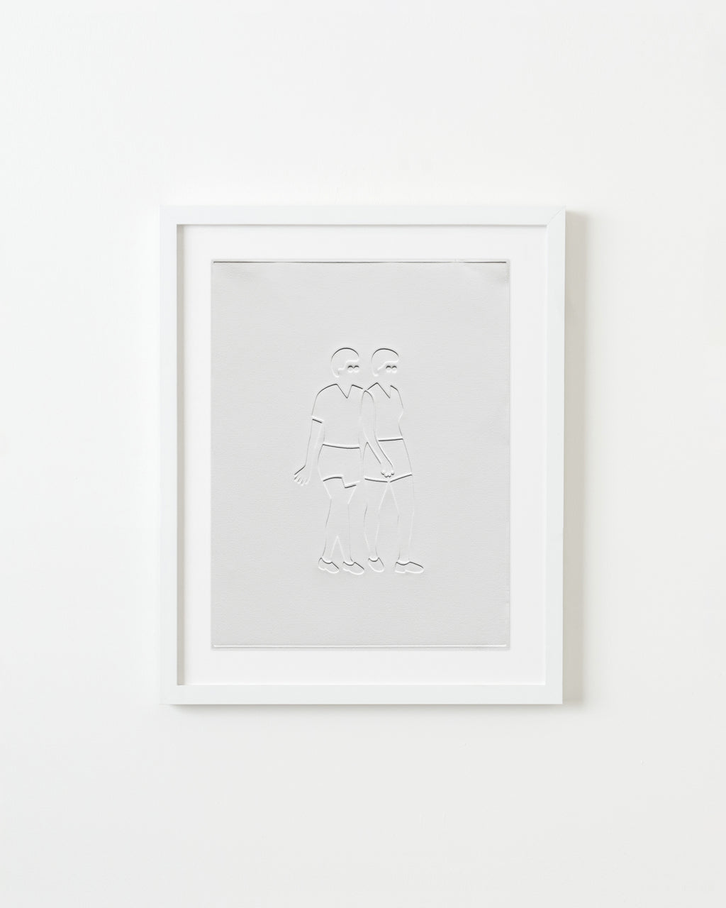 Print by Dana Bell titled "Two Walk to the Right with Three Arms" - 1.