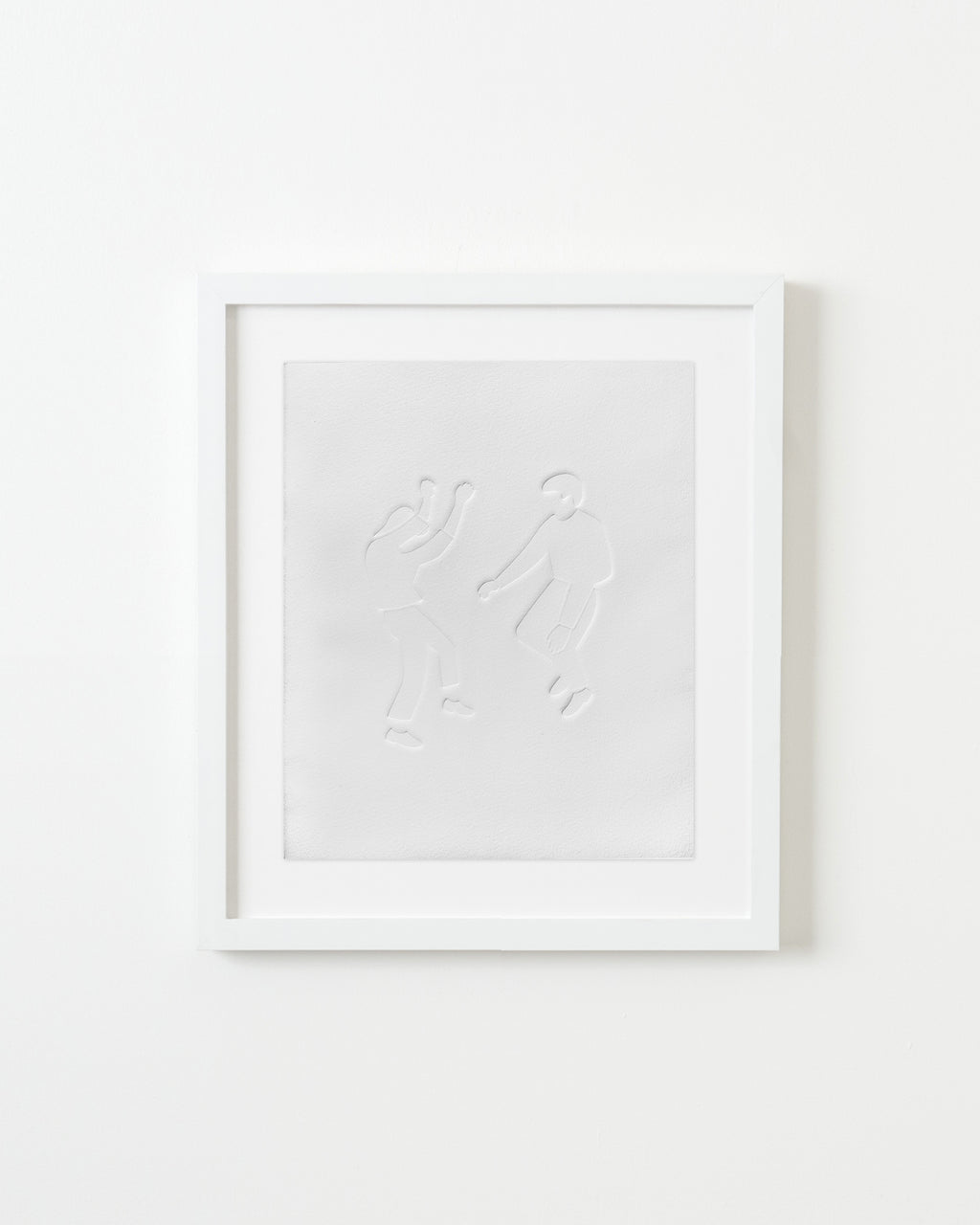 Print by Dana Bell titled "Dancing With Arms raised (White)" - 1.