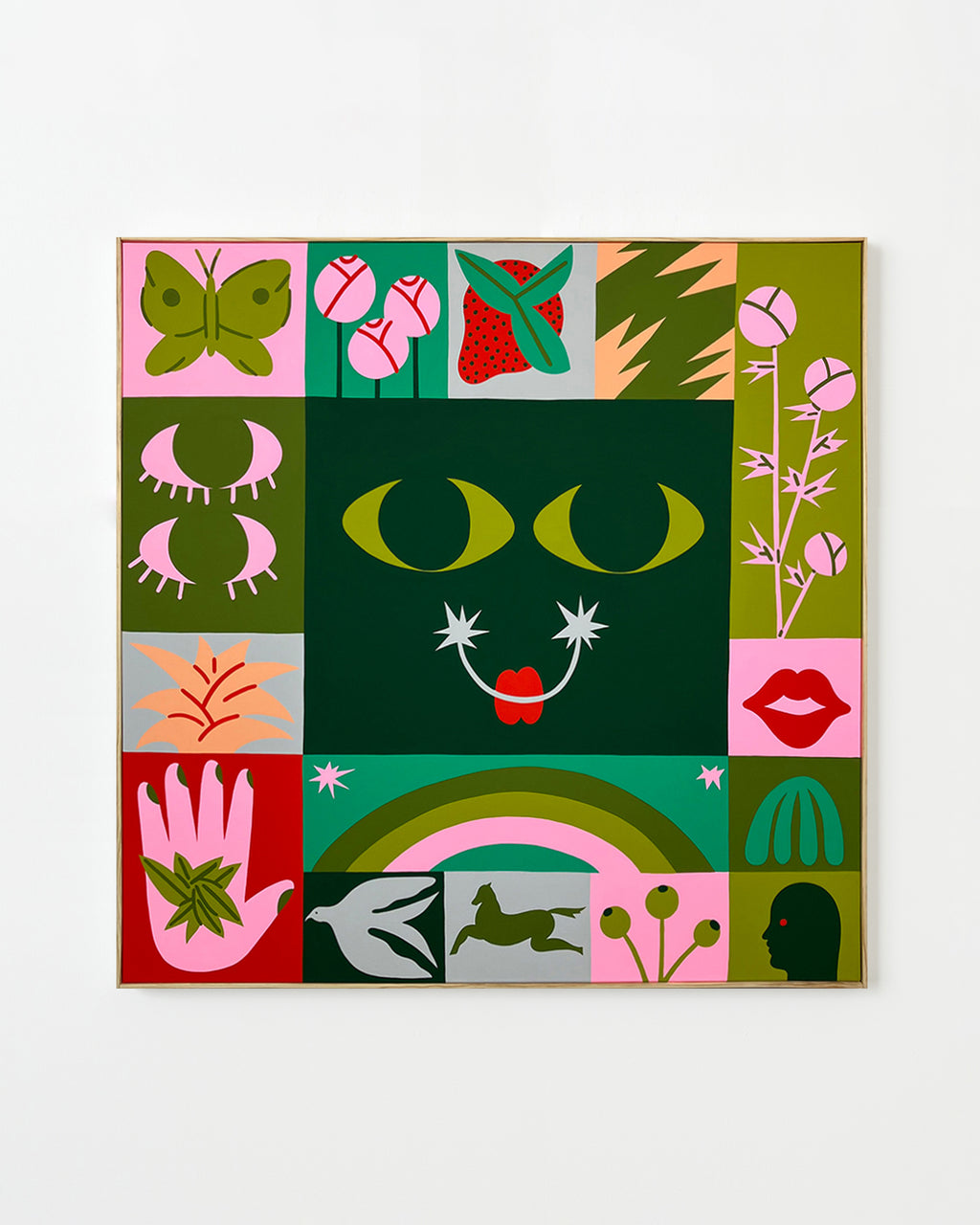 Painting by Eddie Perrote titled "Quilt of Dreams" - 1.