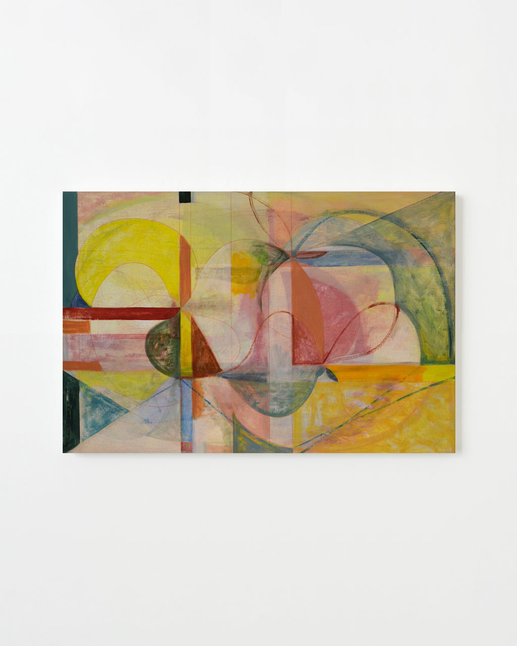 Painting by Jackie Meier titled "Striped Garden" - 1.