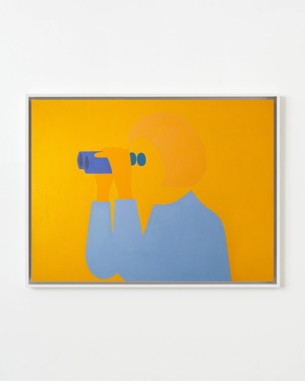 Painting by Dana Bell titled "Looking Through Binoculars to the Left" - 1.