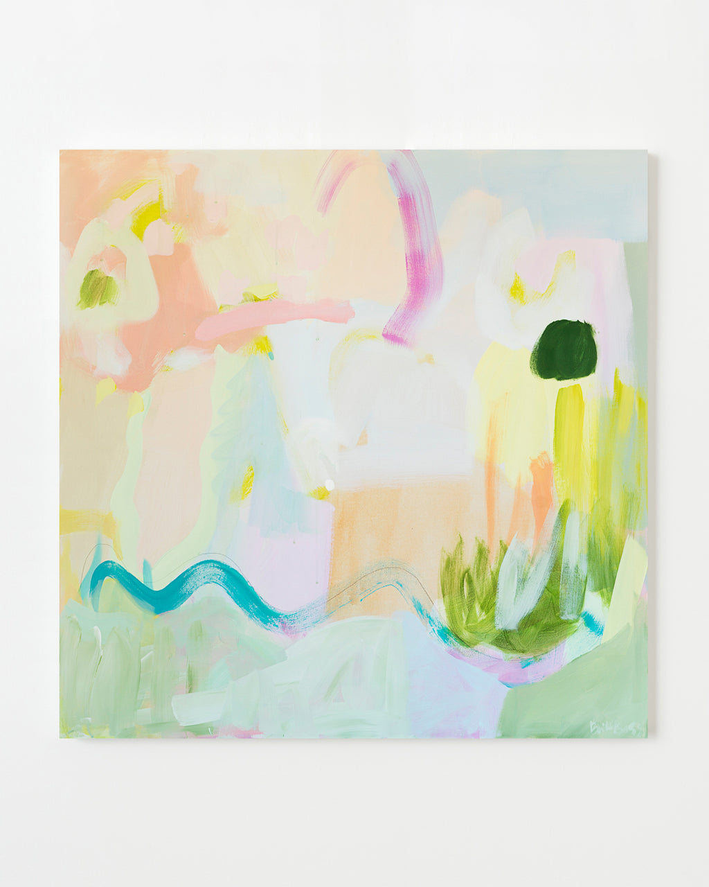 Painting by Britt Bass titled "Sherbert X" - 1.