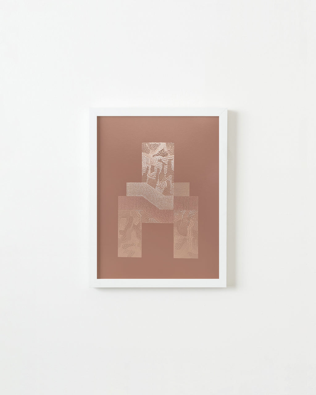 Drawing by Lucha Rodriguez titled "Obrerx de Concreto, Knife Drawing I" - 1.