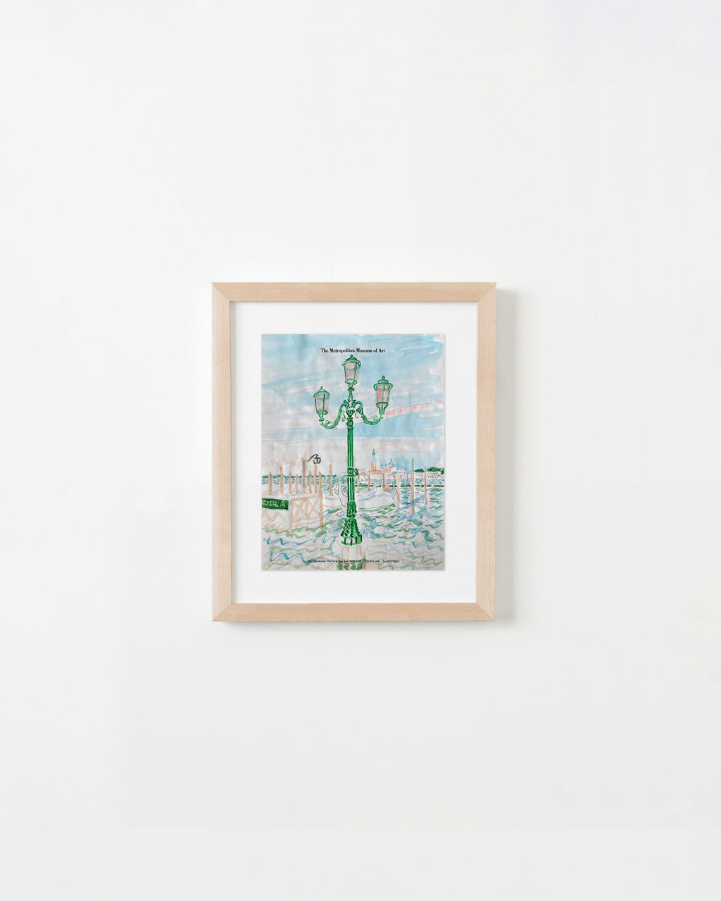 Painting by David Rhoads titled "Lamppost with view of Giudecca, Venice" - 5.