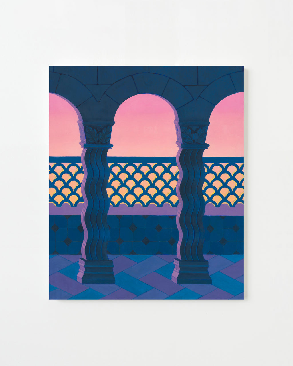 Painting by Lucía Rodríguez Pérez titled "Untitled (balcony I)" - 1.