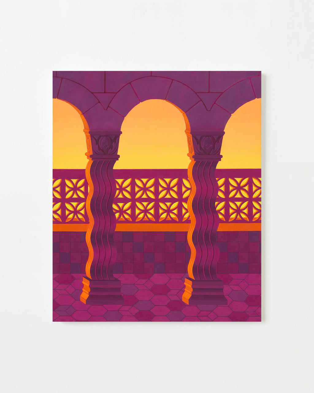 Painting by Lucía Rodríguez Pérez titled "Untitled (balcony II)" - 1.