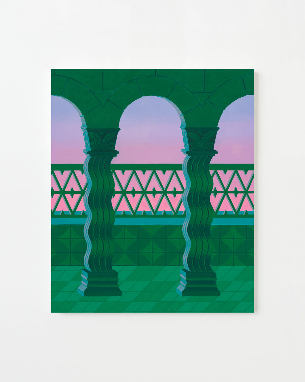 Painting by Lucía Rodríguez Pérez titled "Untitled (balcony III)" - 1.