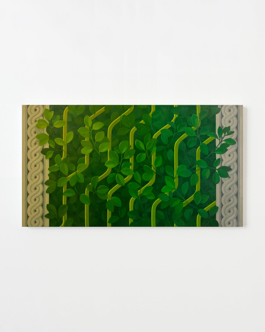 Painting by Lucía Rodríguez Pérez titled "Untitled (garden gate I)" - 1.