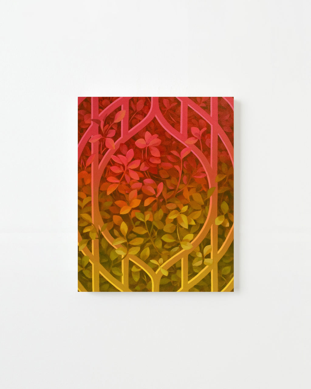 Painting by Lucía Rodríguez Pérez titled "Untitled (ivy II)" - 1.