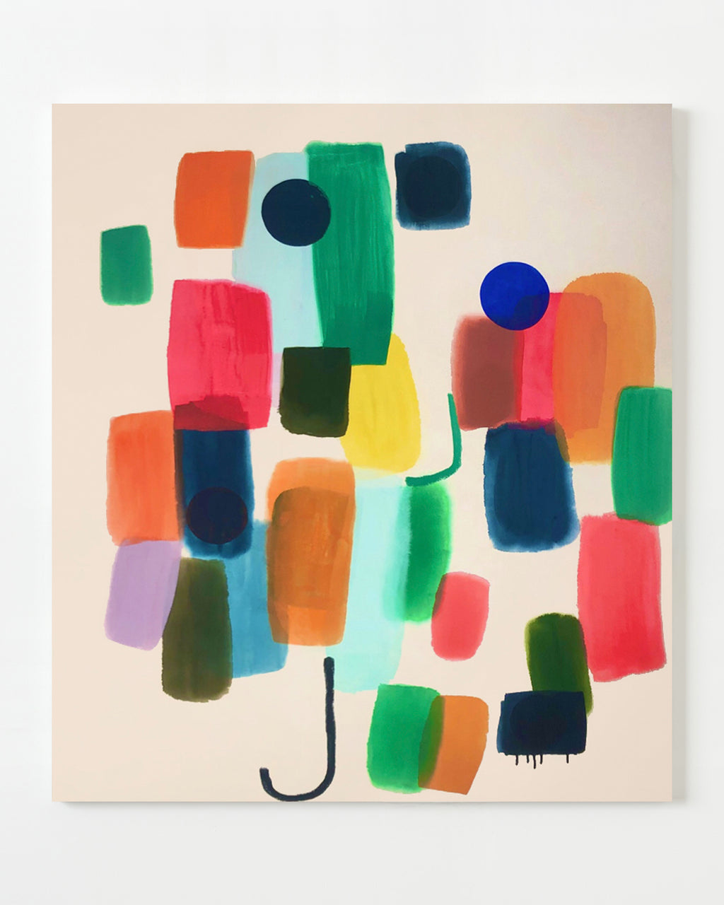 Painting by Vicki Sher titled "J" - 1.