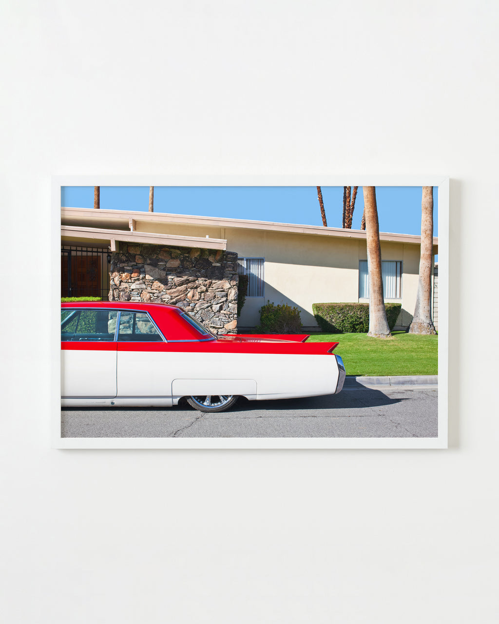 Photography by Dolly Faibyshev titled "Red and White Classic Ride" - 1.
