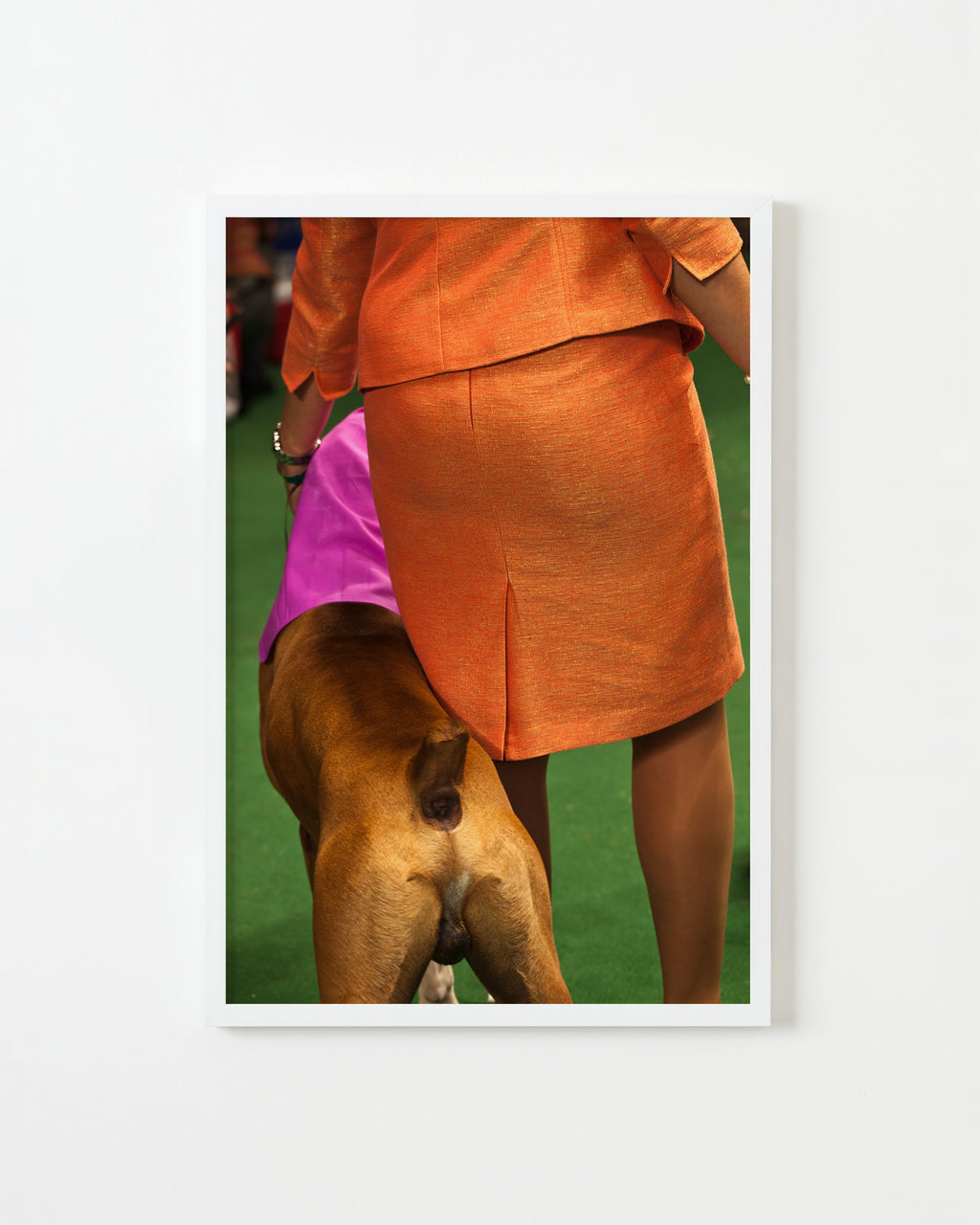 Photography by Dolly Faibyshev titled "Orange Lady and Boxer" - 1.