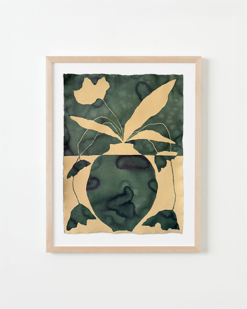 Painting by Kate Roebuck titled "Green Vase" - 1.