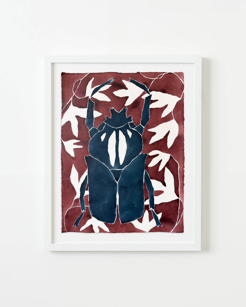 Painting by Kate Roebuck titled "Beetle and Vine" - 1.