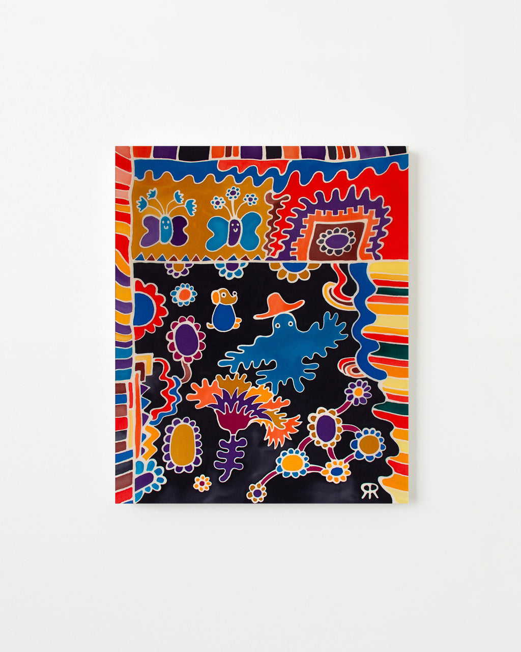 Painting by Rebeca Raney titled "Blue Guy" - 1.