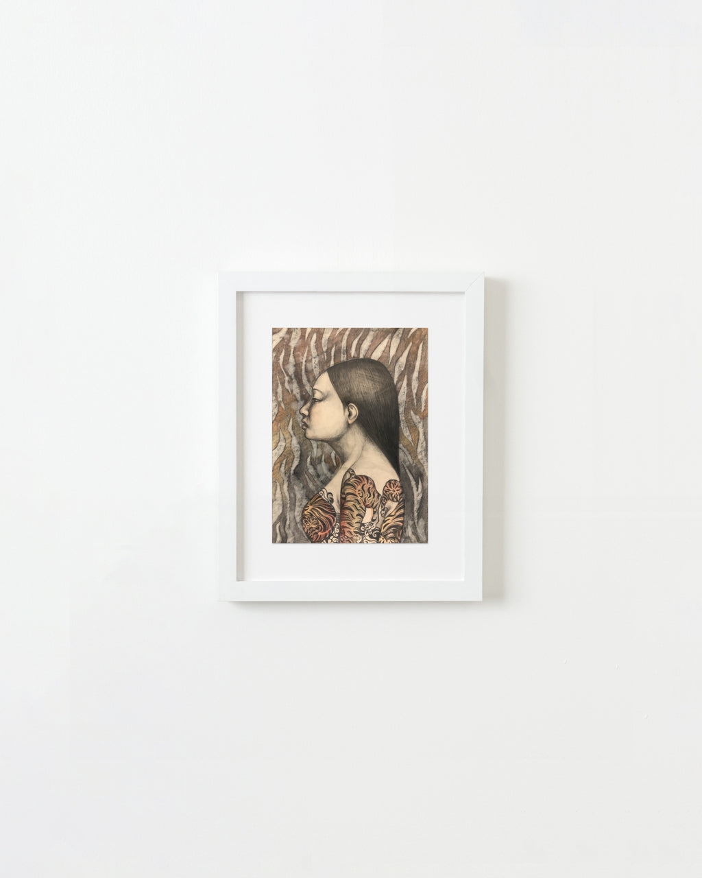 Drawing by Fay Ku titled "Tiger, Tiger" - 1.