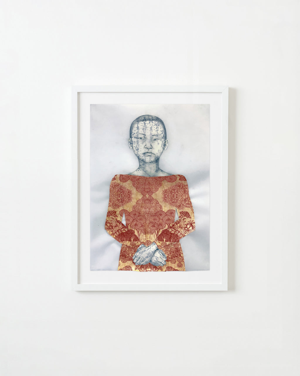 Mixed Media by Fay Ku titled "Untitled Portrait" - 1.